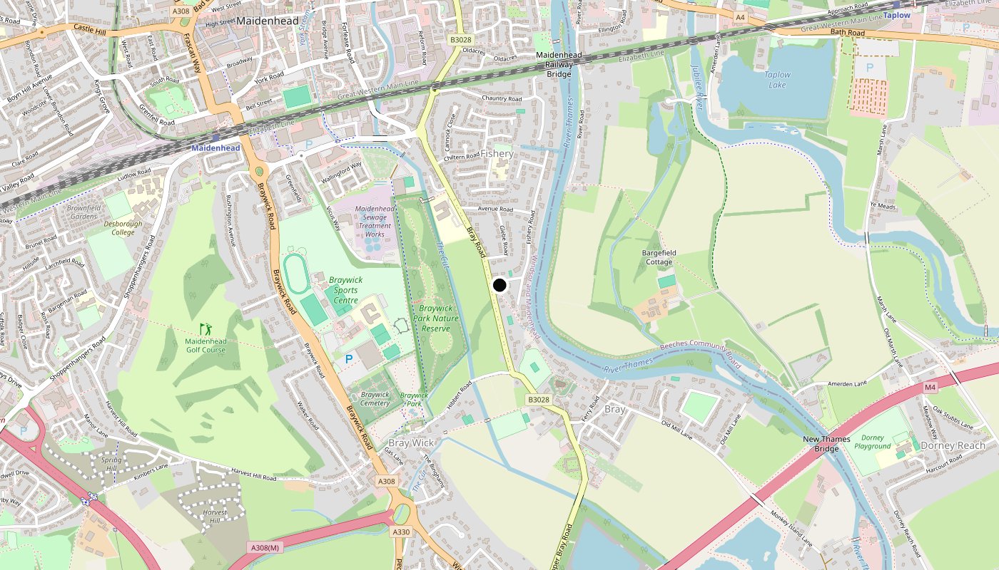 Map showing the location of The Residences, Fisheries Estate, Bray