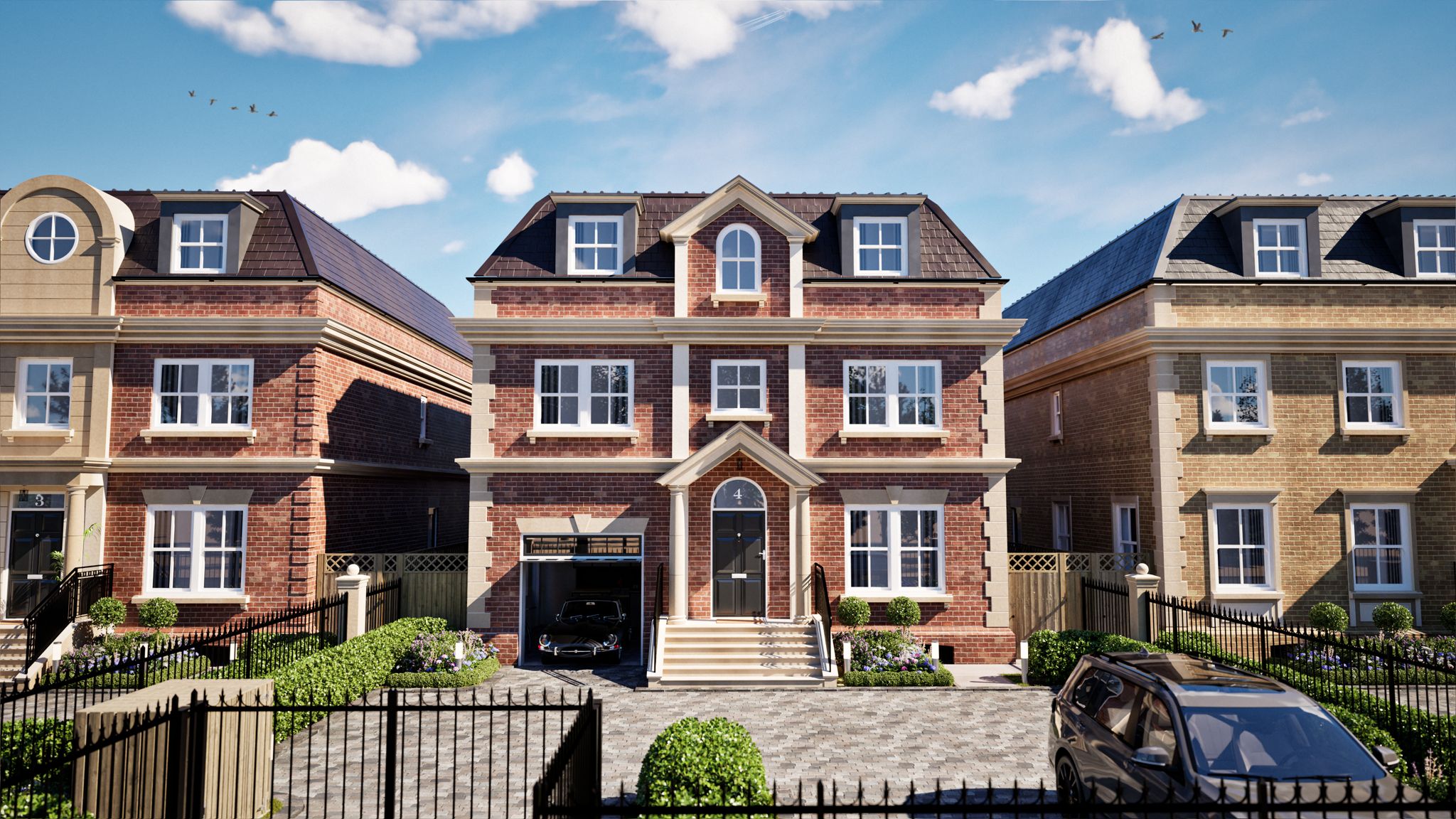 Plot 4 elevation — The Residences, Bray